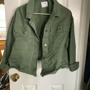 Old Navy Olive Jean Jacket- Adult Size